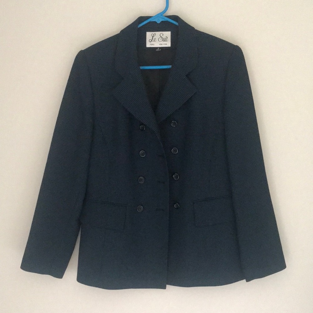 Le Suit Vintage Teal and Black Jacket